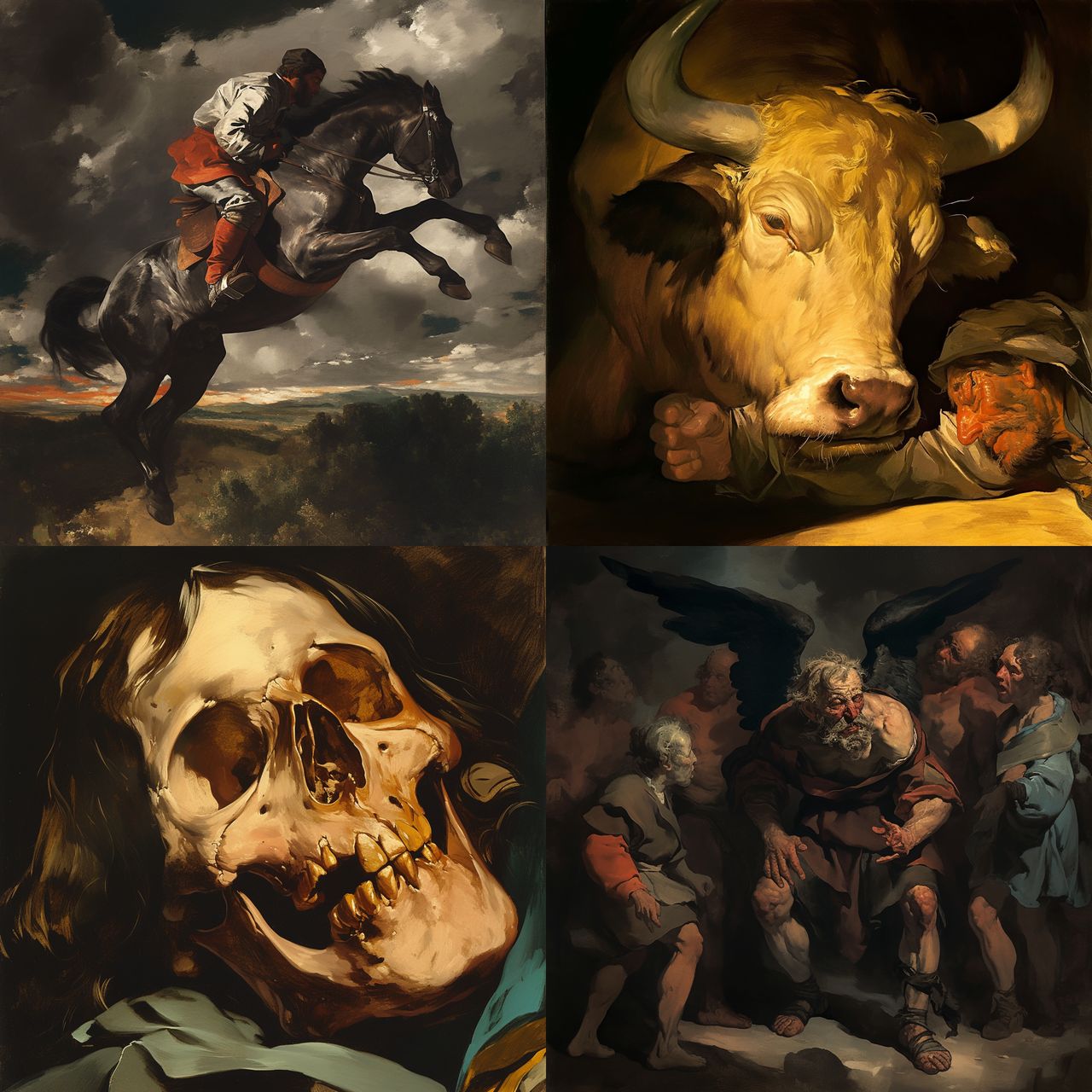 Theodore Gericault style, Midjourney Niji 6, render 1 of 4