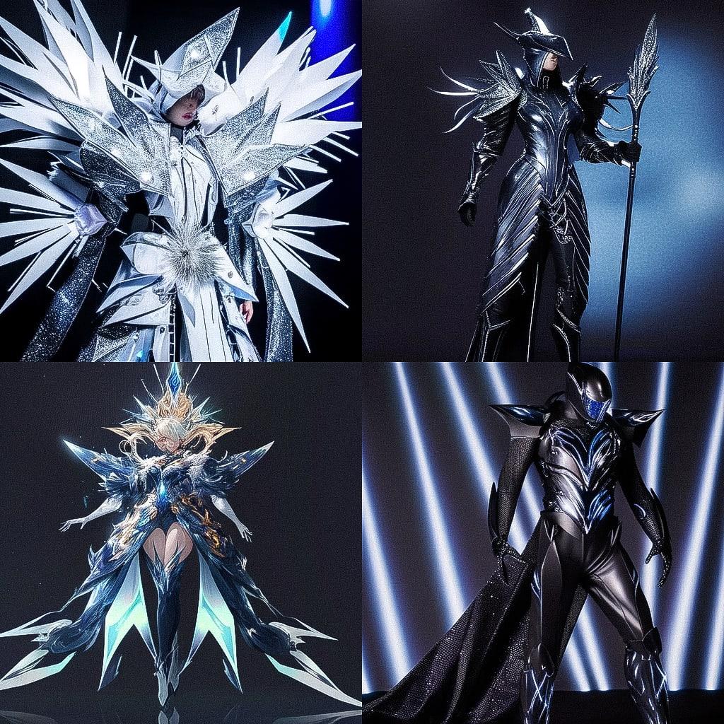 Thierry Mugler style, Midjourney Niji 4, render 1 of 4