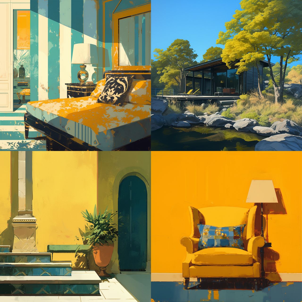 Thom Filicia style, Midjourney Niji 6, render 1 of 4