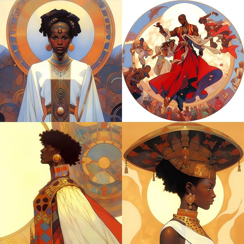 Thomas Blackshear style, Midjourney Niji 5, render 1 of 4