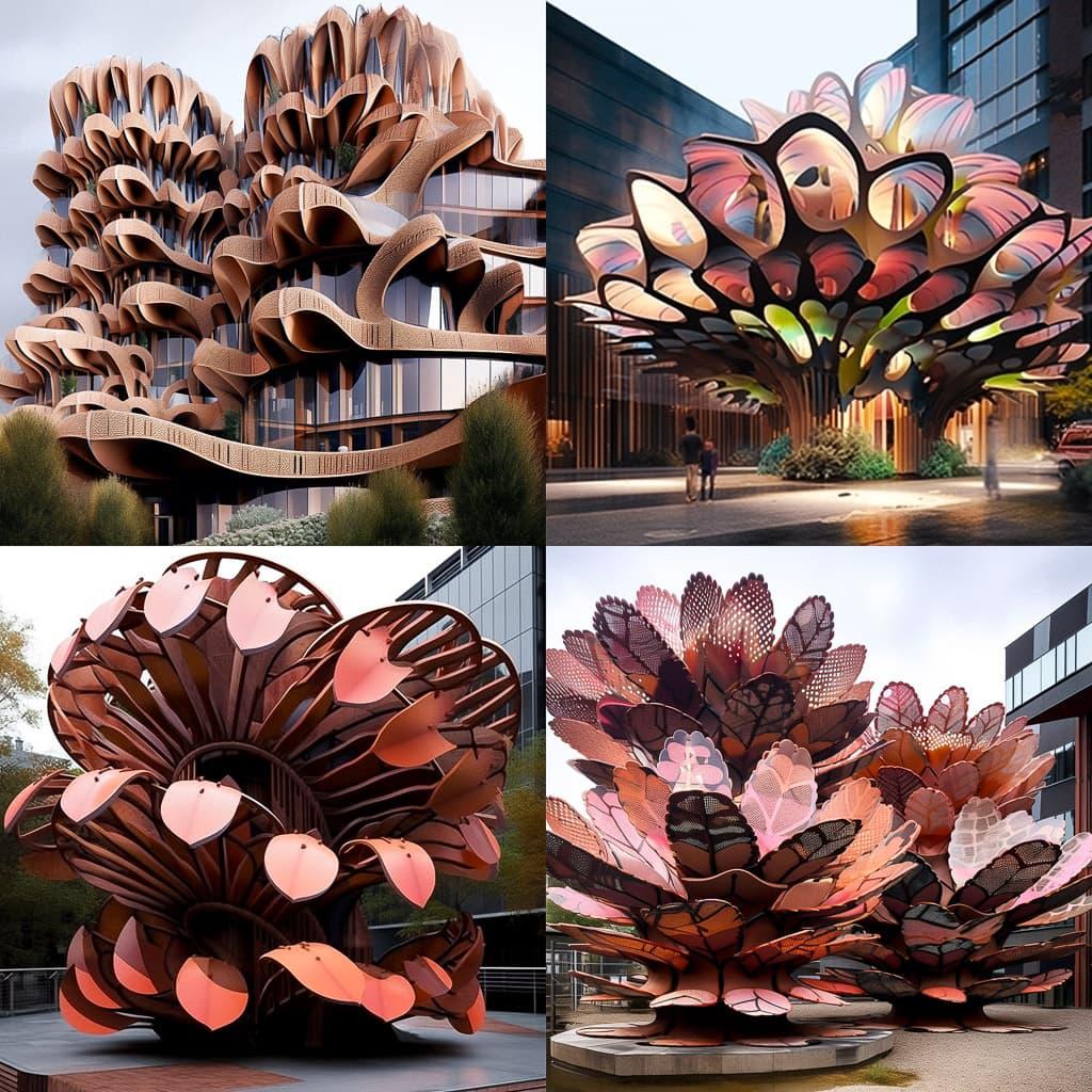 Thomas Heatherwick style, Midjourney Niji 5, render 1 of 4
