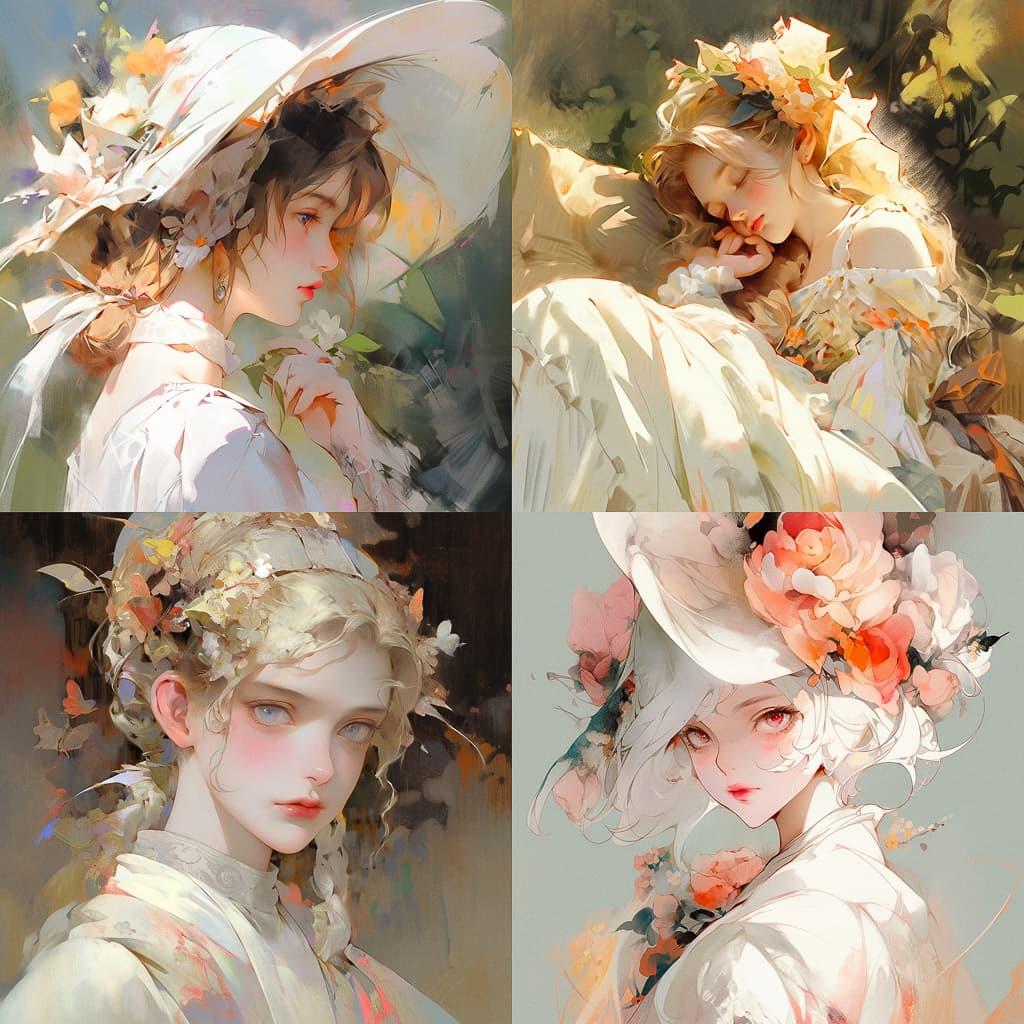 Thomas Lawrence style, Midjourney Niji 5, render 1 of 4