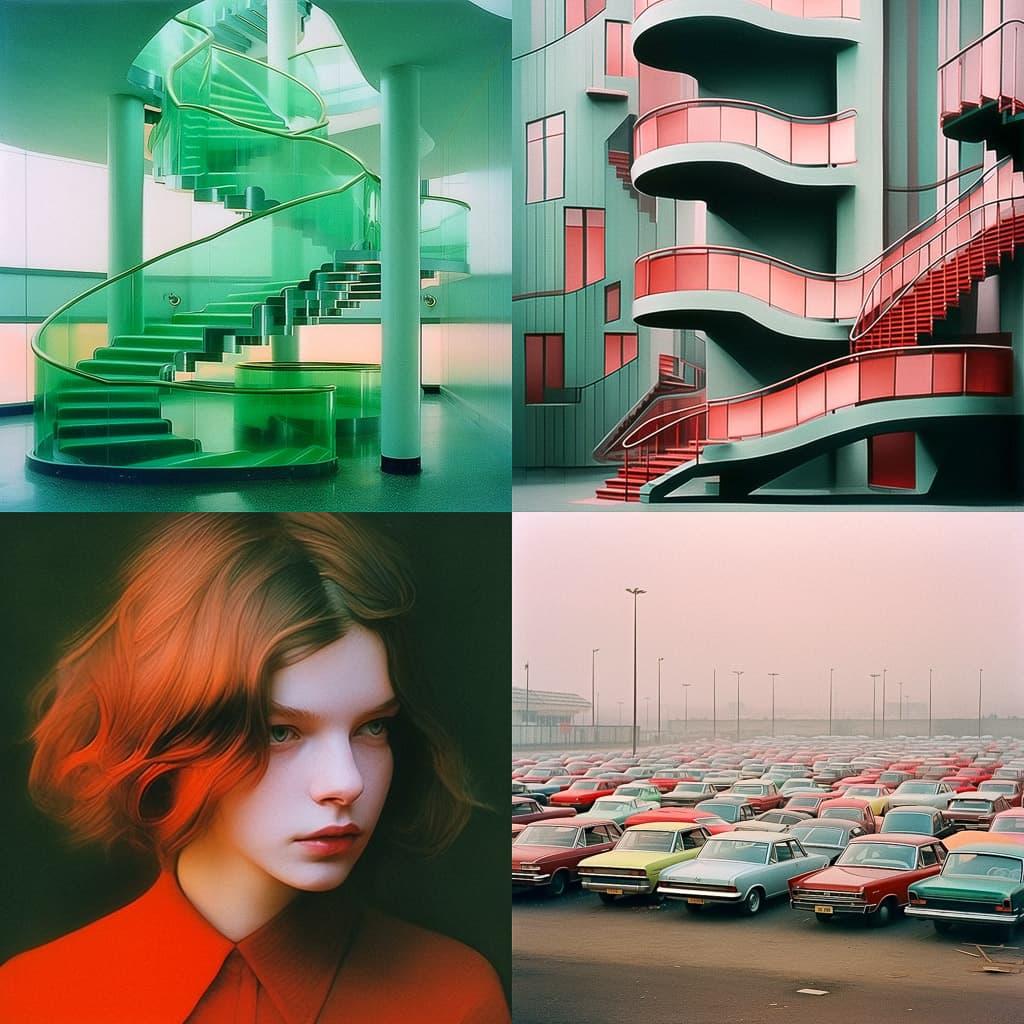 Thomas Ruff style, Midjourney Niji 5, render 1 of 4