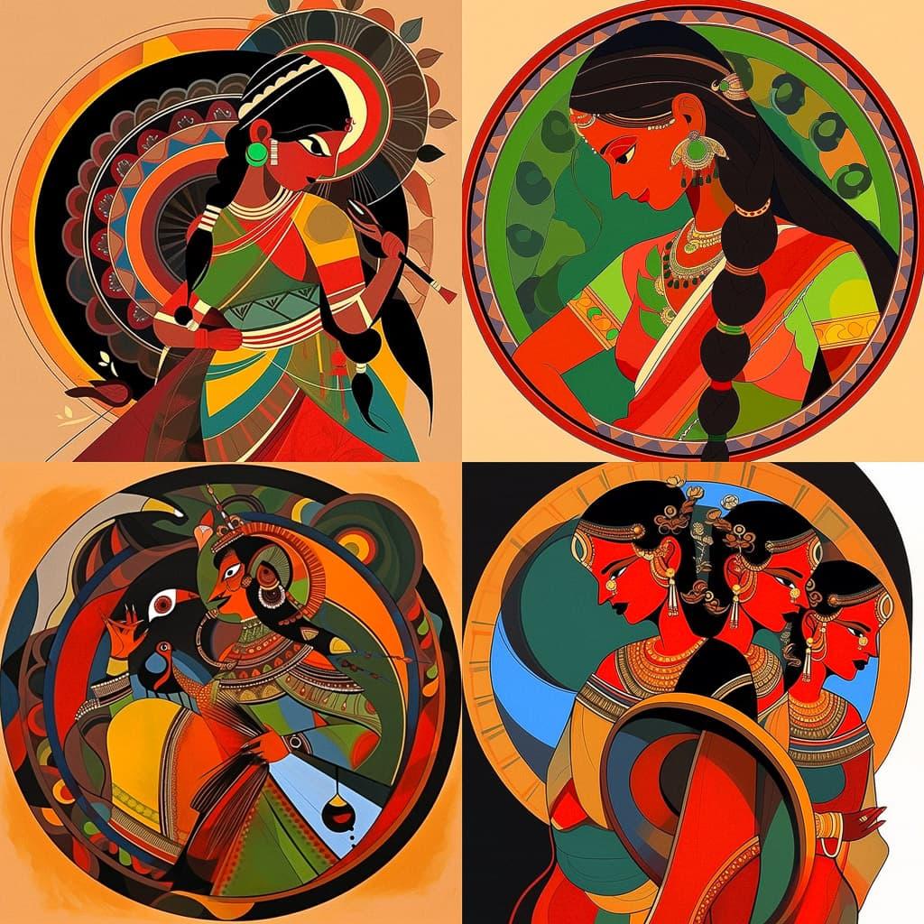 Thota Vaikuntam style, Midjourney Niji 5, render 1 of 4