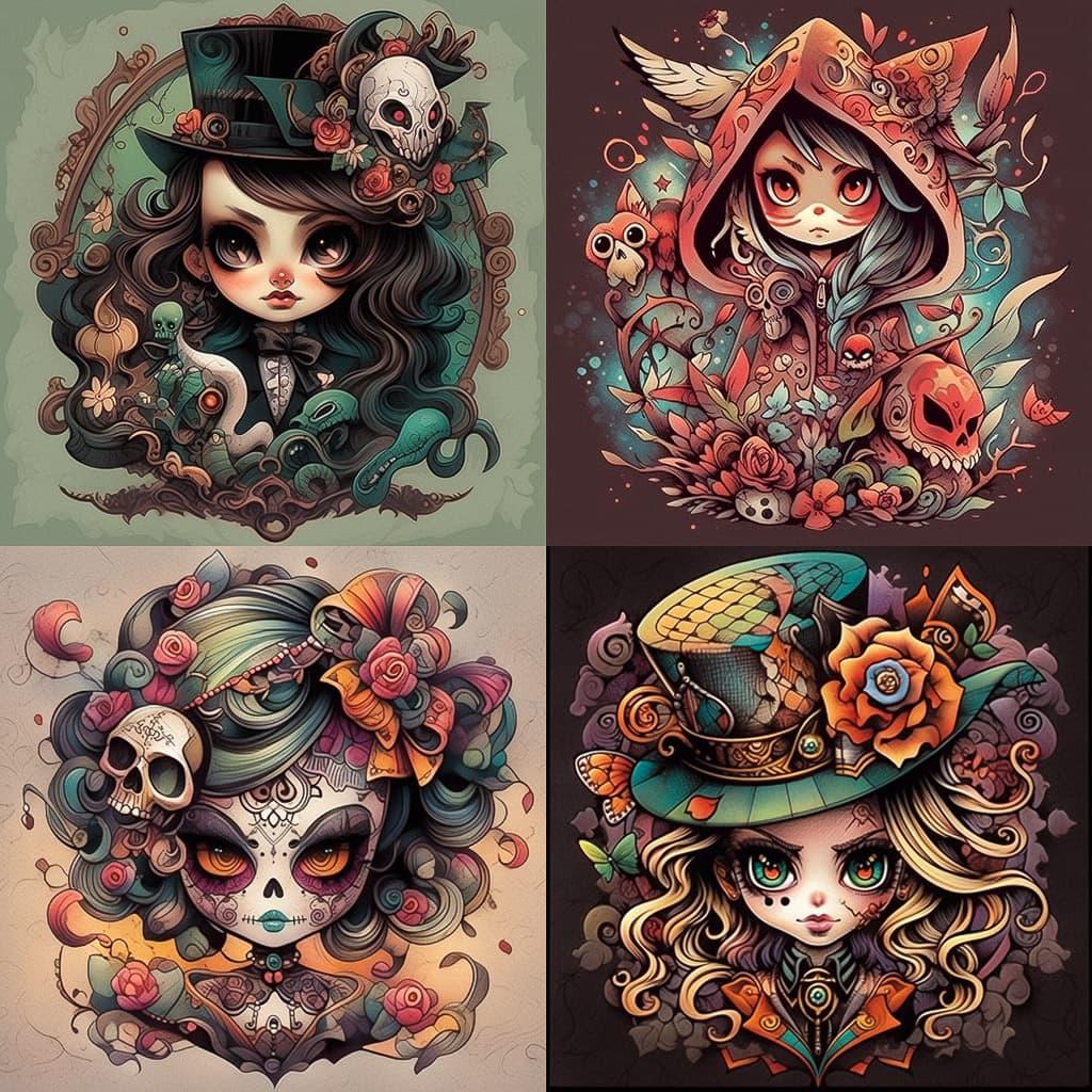 Tim Shumate style, Midjourney Niji 5, render 1 of 4