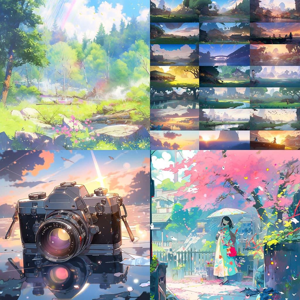Time-lapse photography style, Midjourney Niji 5, render 1 of 4