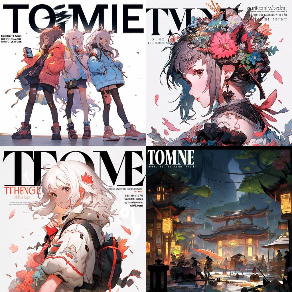 Time magazine style, Midjourney Niji 5, render 1 of 4