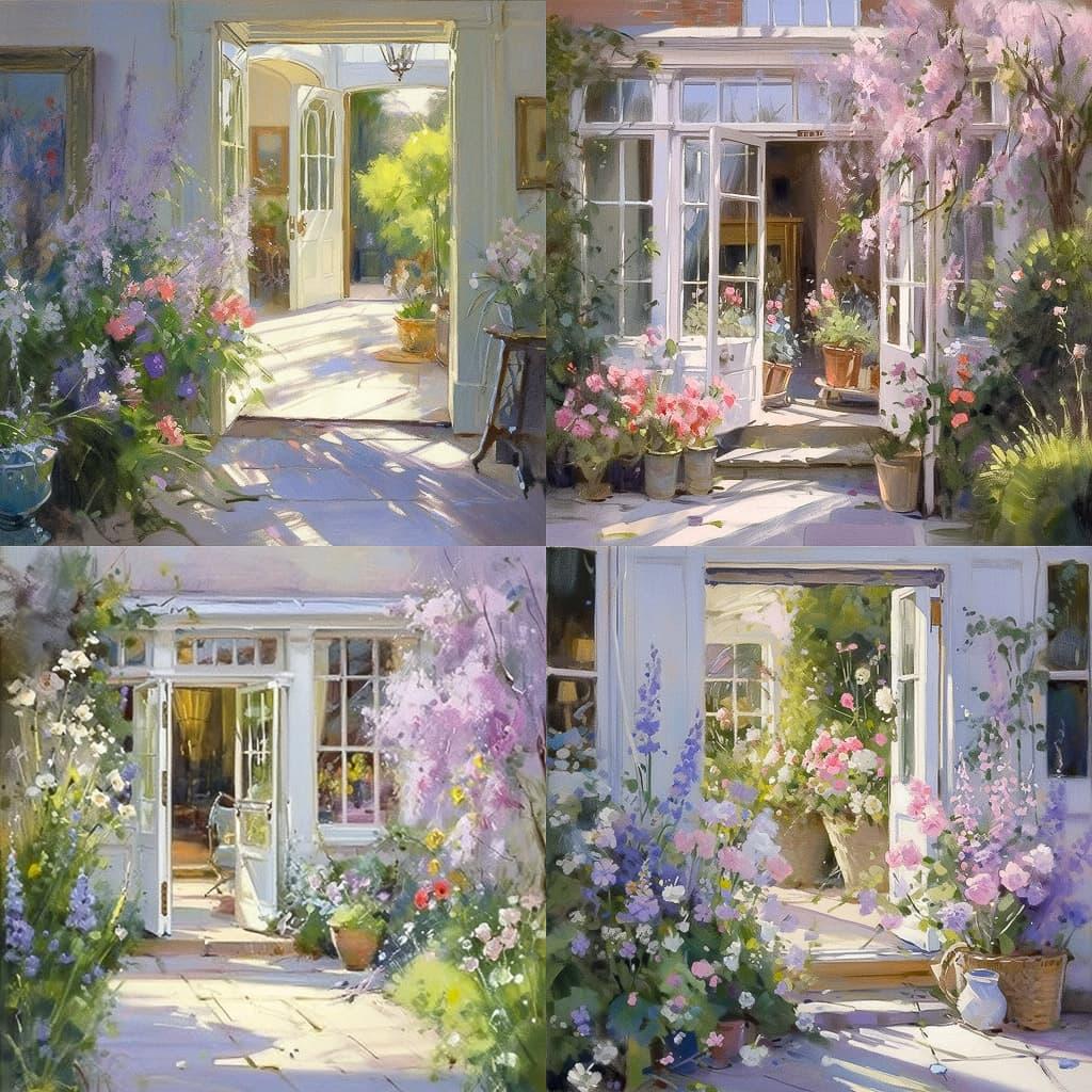 Timothy Easton style, Midjourney Niji 5, render 1 of 4