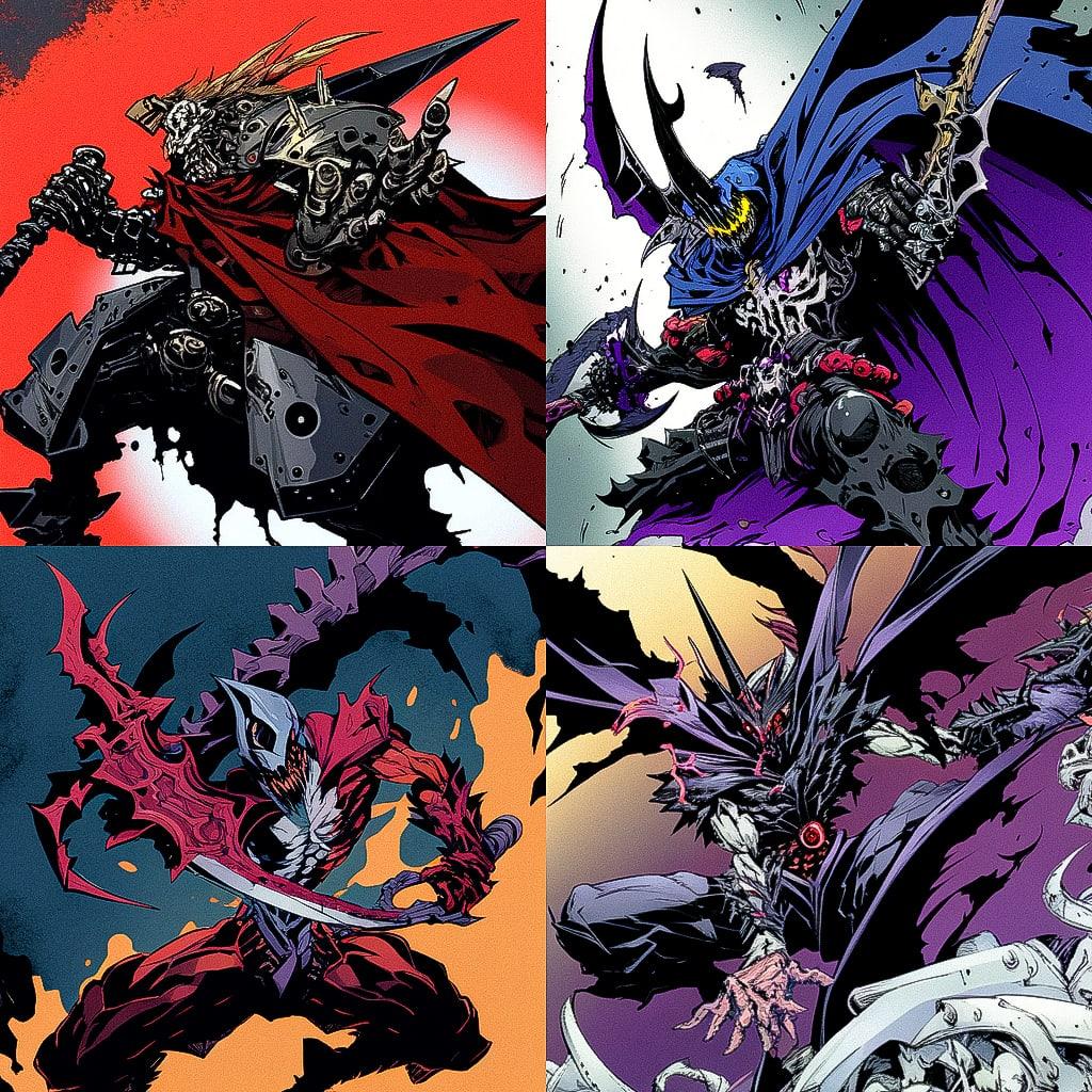 Todd McFarlane style, Midjourney Niji 4, render 1 of 4