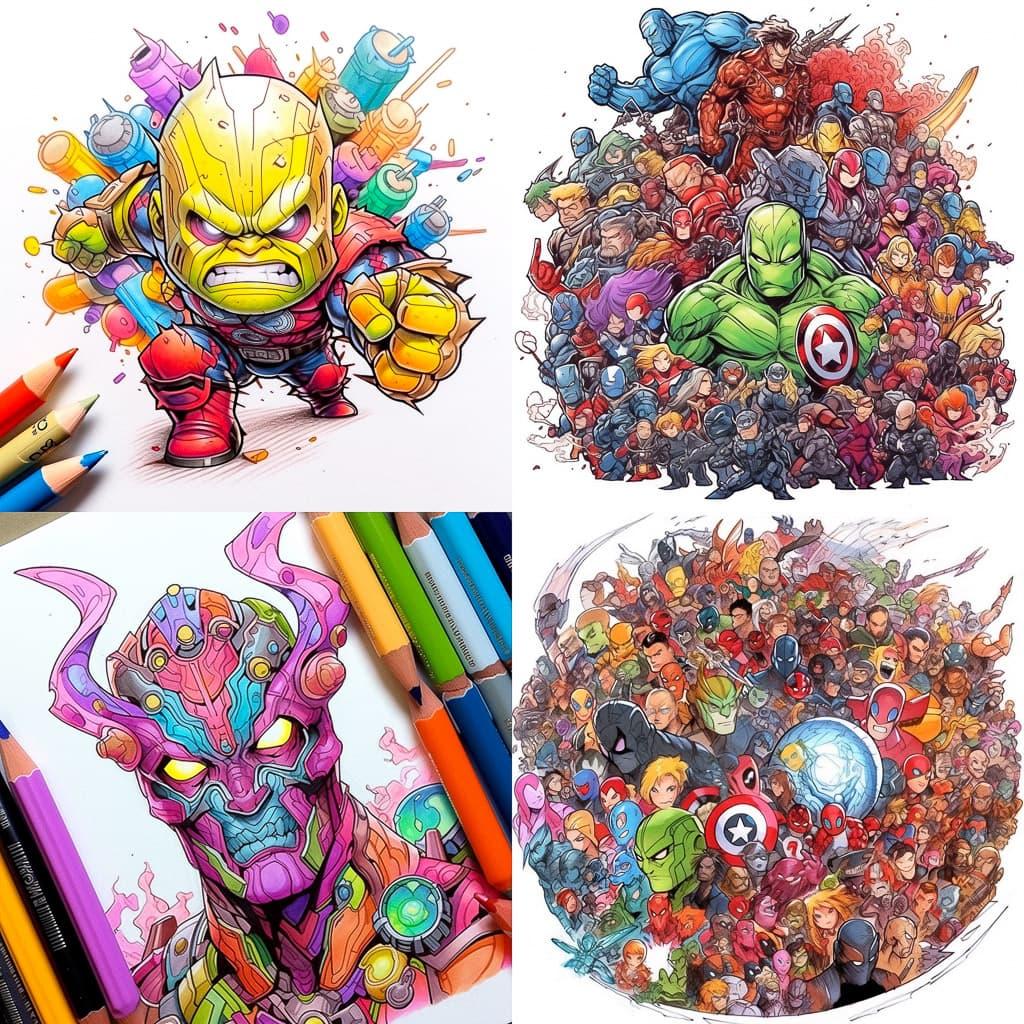 Todd Nauck style, Midjourney Niji 5, render 1 of 4