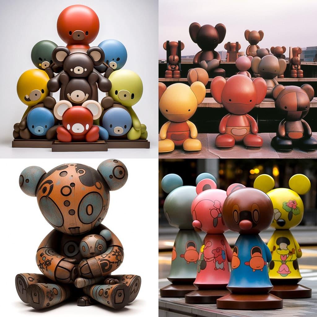 Tom Otterness style, Midjourney Niji 5, render 1 of 4