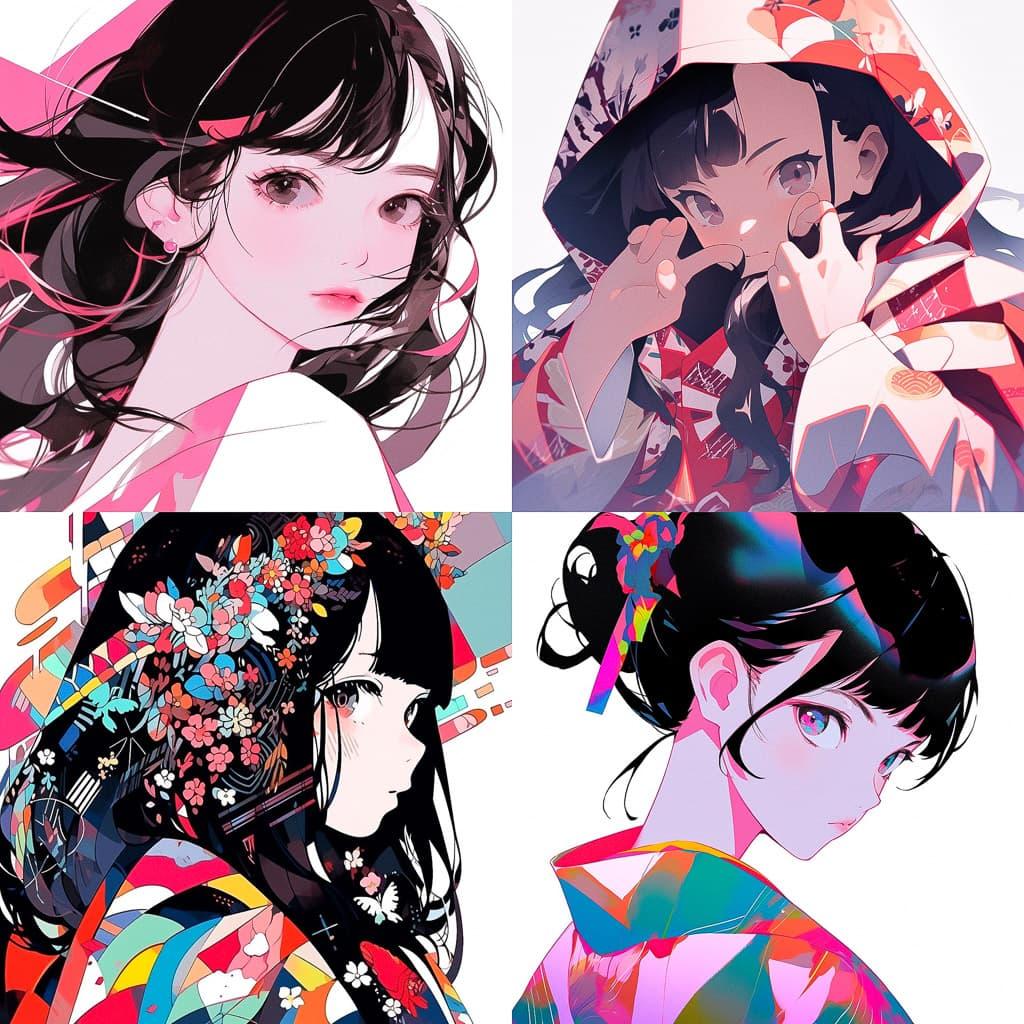 Tomoo Gokita style, Midjourney Niji 5, render 1 of 4
