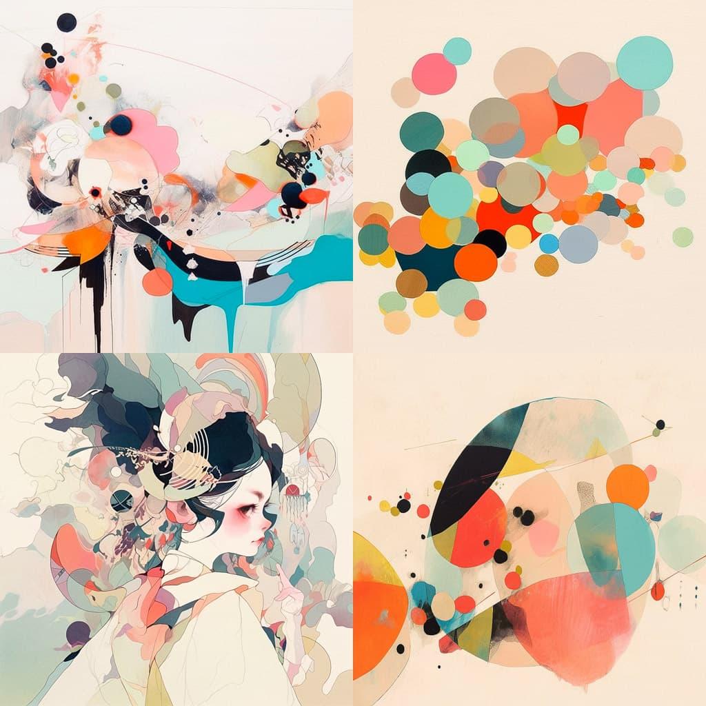 Tracey Adams style, Midjourney Niji 5, render 1 of 4