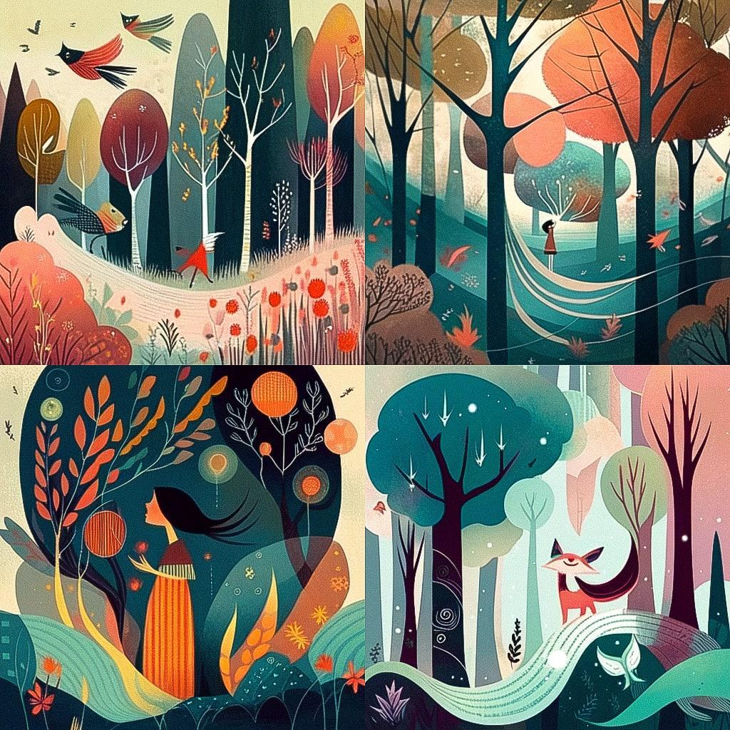 Tracie Grimwood style, Midjourney Niji 4, render 1 of 4