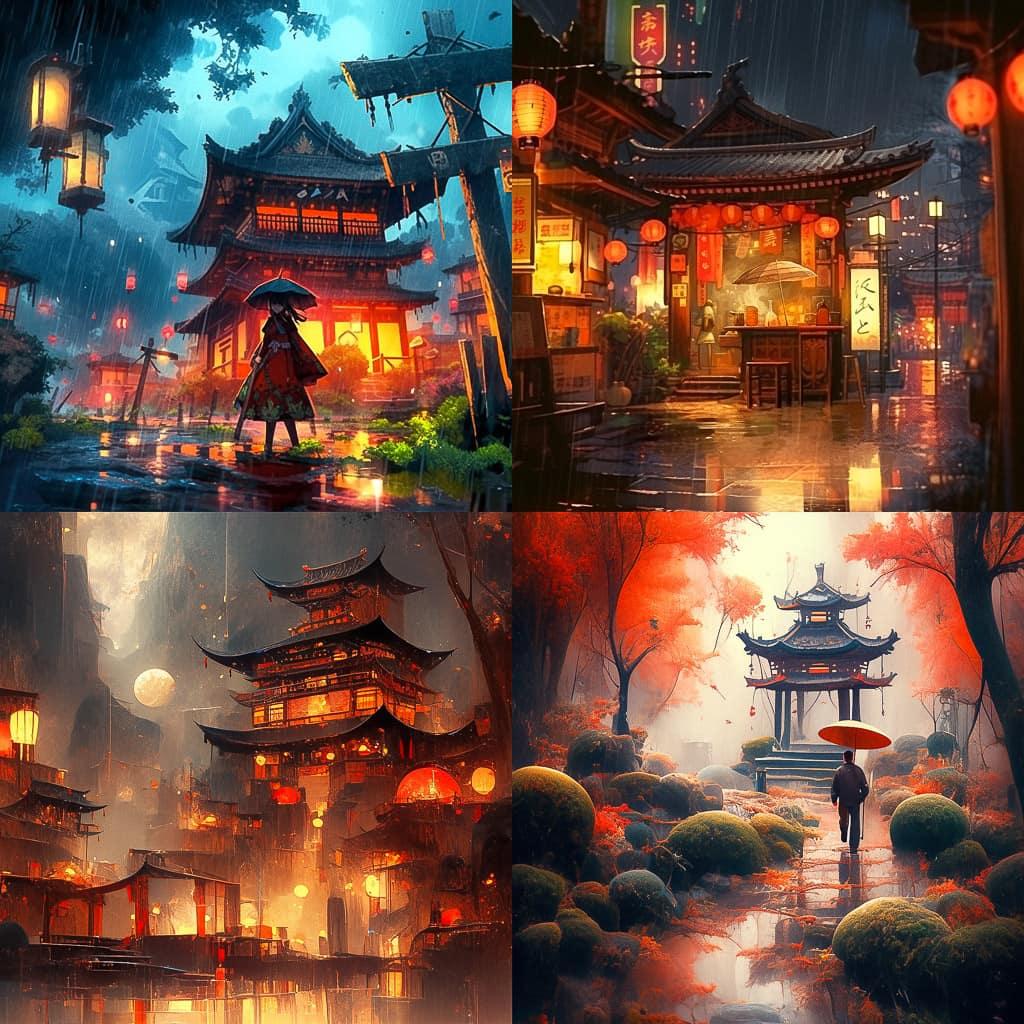 Trey Ratcliff style, Midjourney Niji 5, render 1 of 4