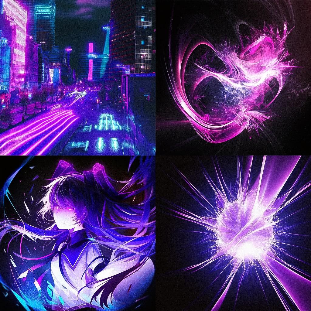 Ultraviolet photography style, Midjourney Niji 4, render 1 of 4
