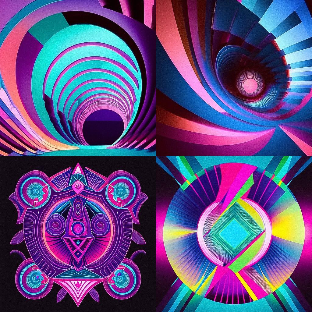 Verner Panton style, Midjourney Niji 4, render 1 of 4