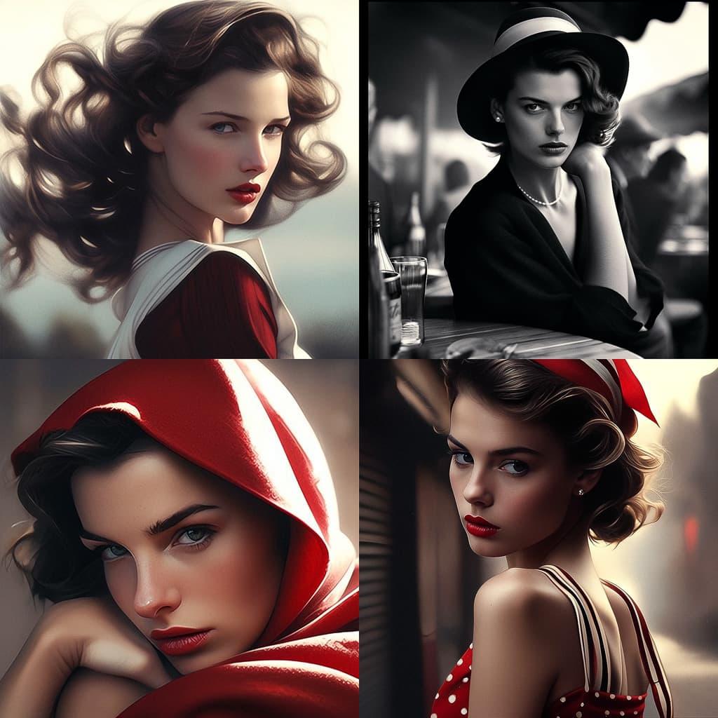 Vincent Peters style, Midjourney Niji 5, render 1 of 4