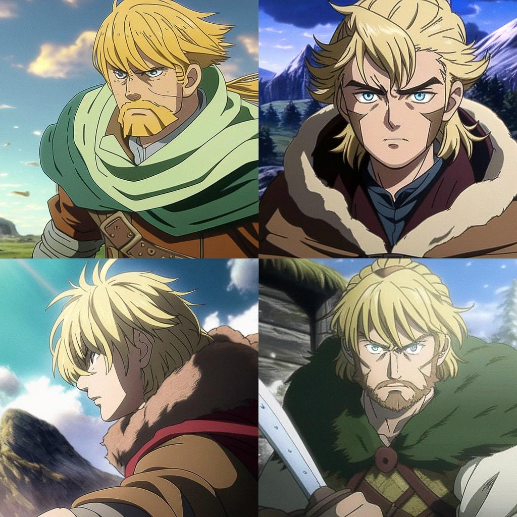 Vinland Saga style, Midjourney Niji 4, render 1 of 4
