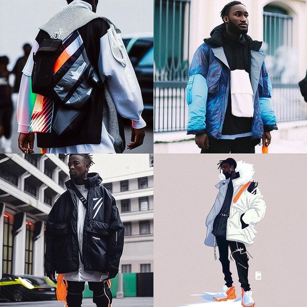 Virgil Abloh style, Midjourney Niji 4, render 1 of 4