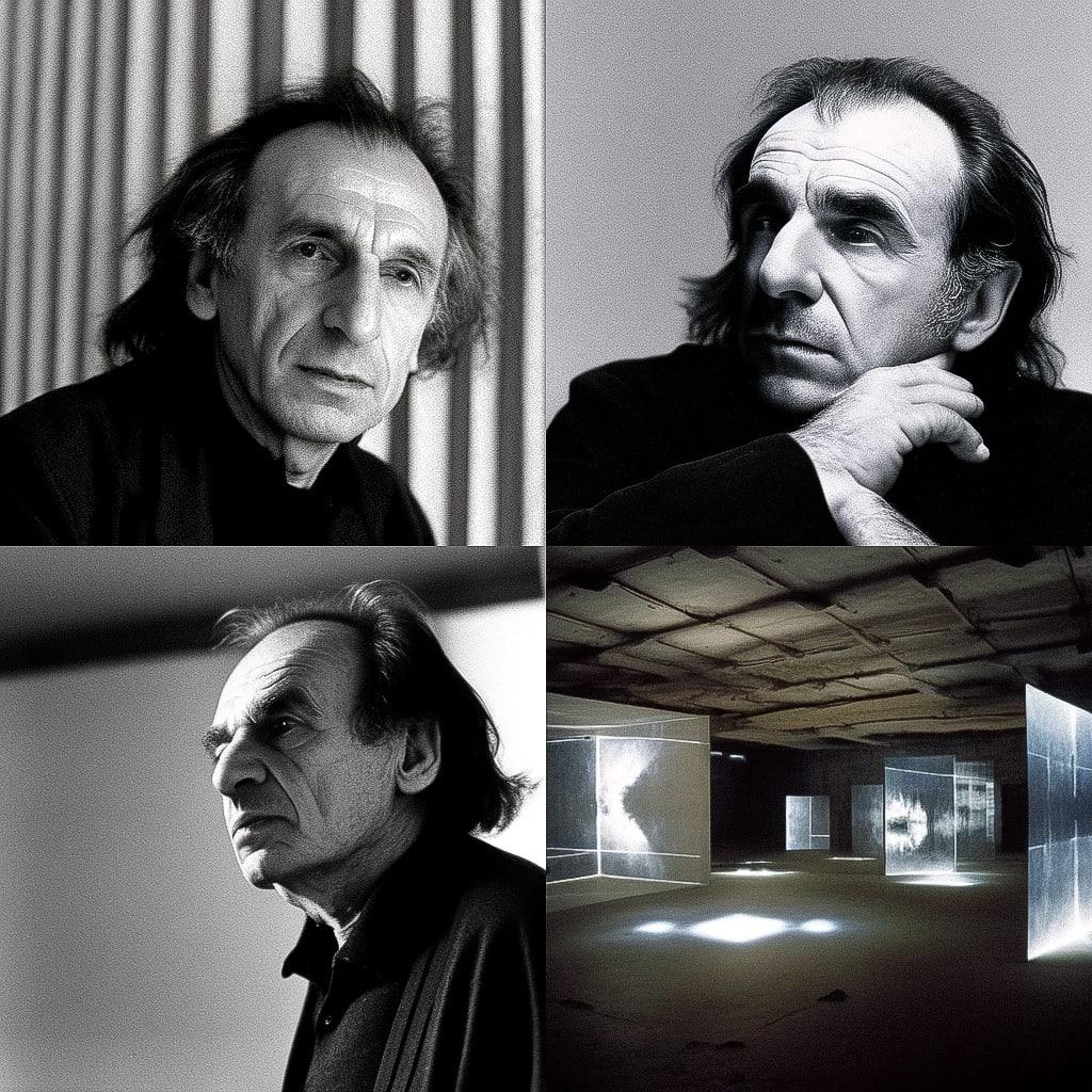Vito Acconci style, Midjourney Niji 4, render 1 of 4