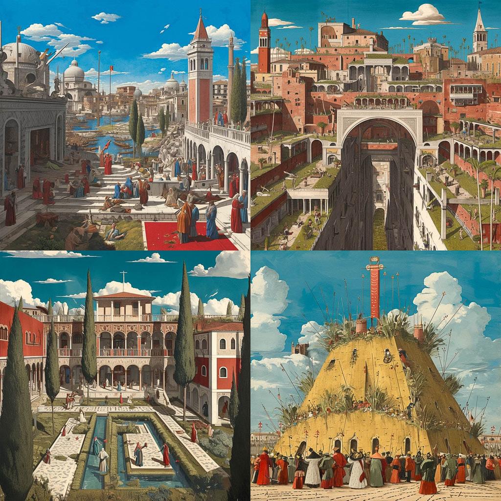 Vittore Carpaccio style, Midjourney Niji 6, render 1 of 4