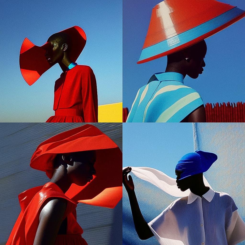Viviane Sassen style, Midjourney Niji 5, render 1 of 4