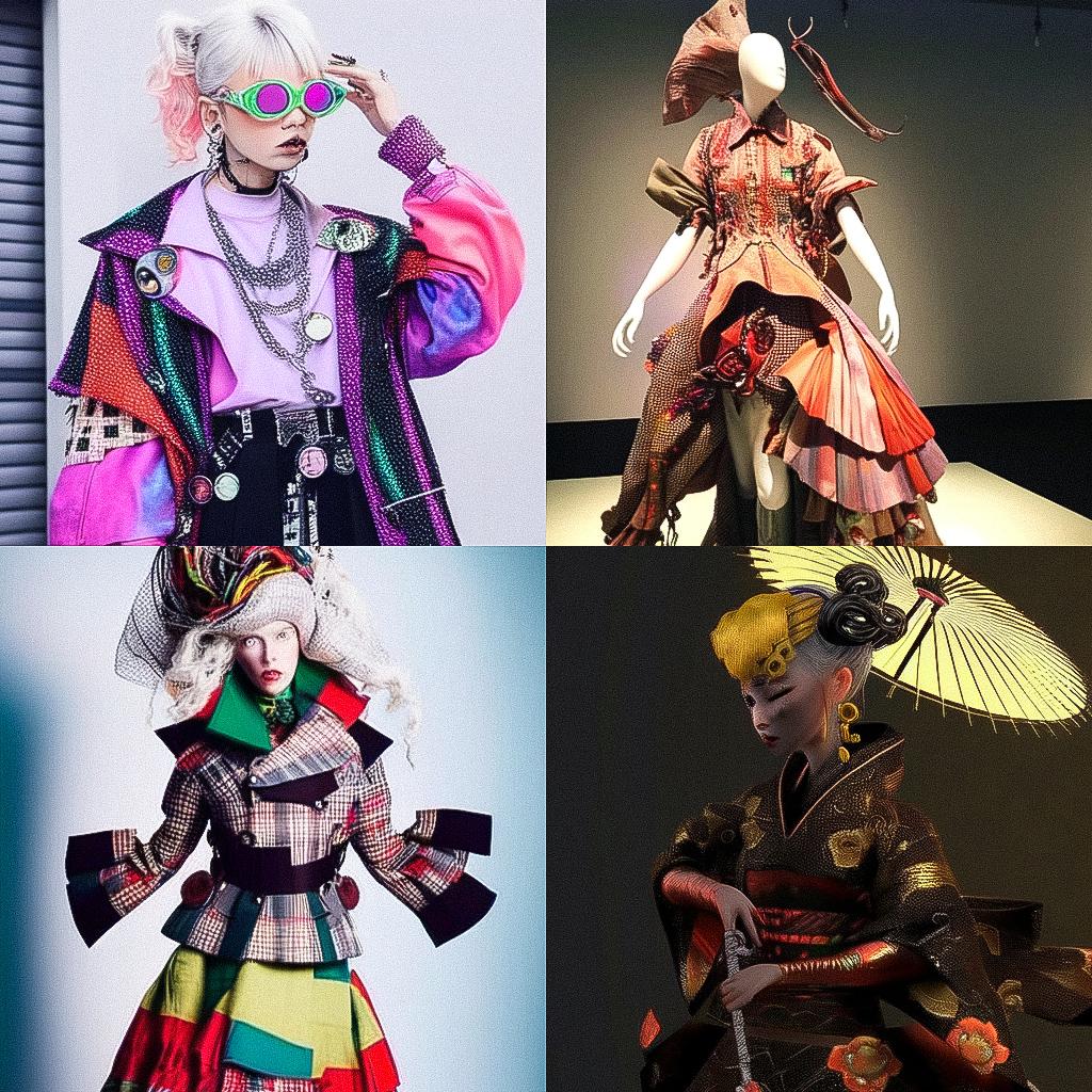 Vivienne Westwood style, Midjourney Niji 4, render 1 of 4
