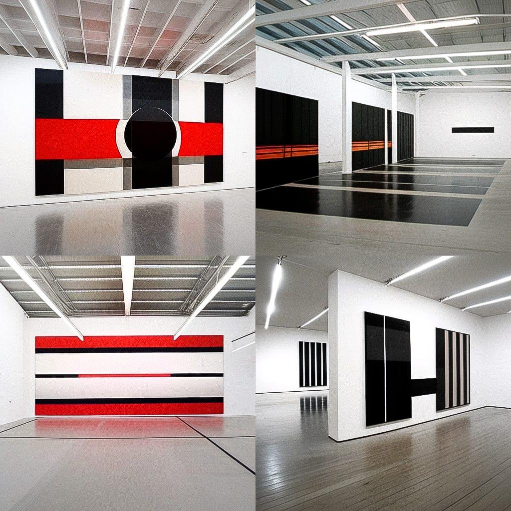 Wade Guyton style, Midjourney Niji 4, render 1 of 4