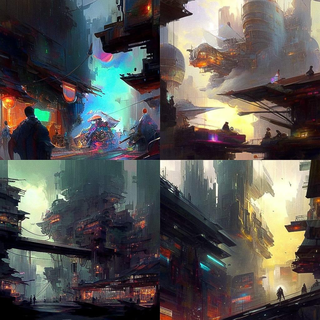 Wadim Kashin style, Midjourney Niji 4, render 1 of 4