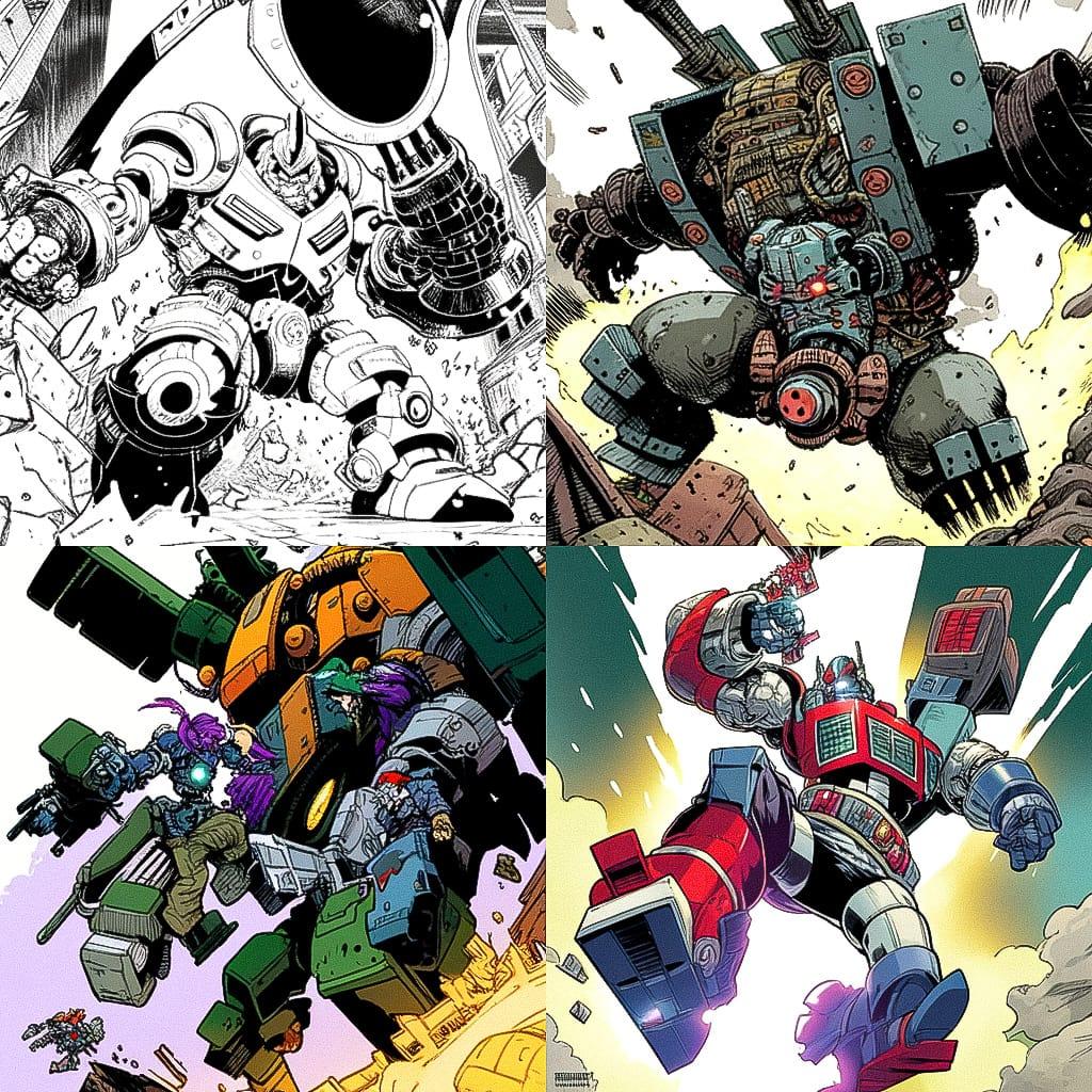 Walter Simonson style, Midjourney Niji 4, render 1 of 4