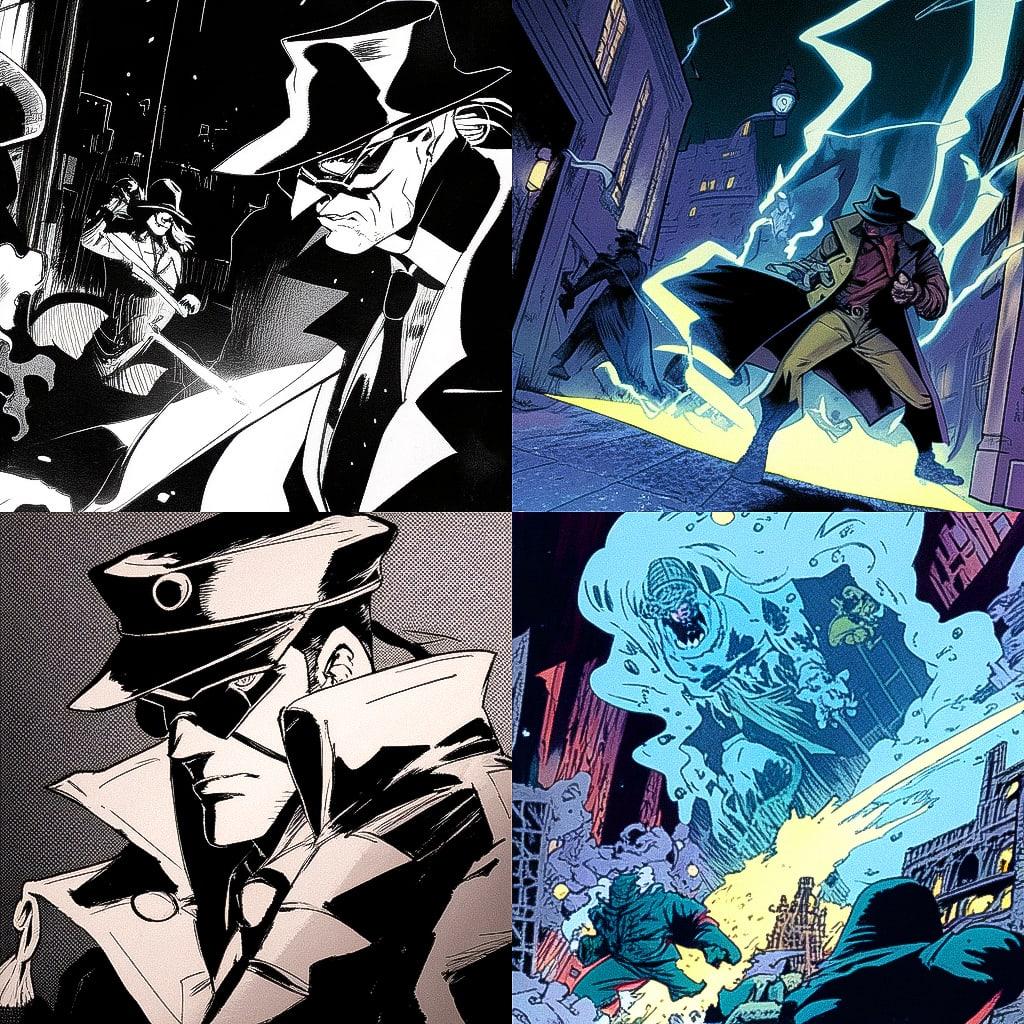 Will Eisner style, Midjourney Niji 4, render 1 of 4