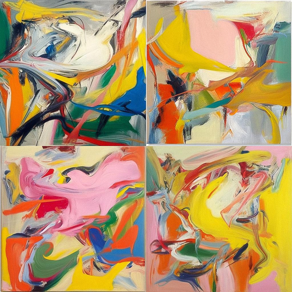 Willem de Kooning style, Midjourney Niji 4, render 1 of 4