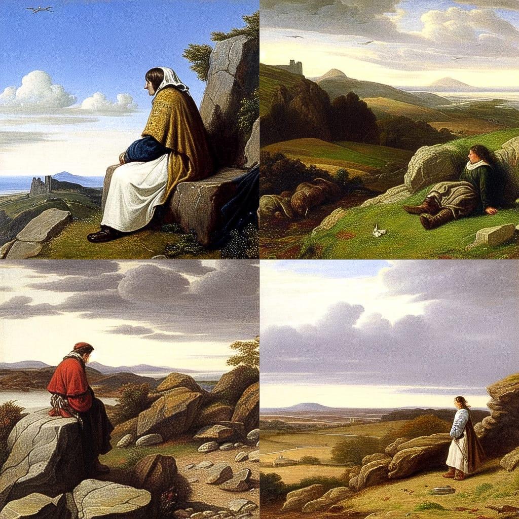 William Dyce style, Midjourney Niji 4, render 1 of 4