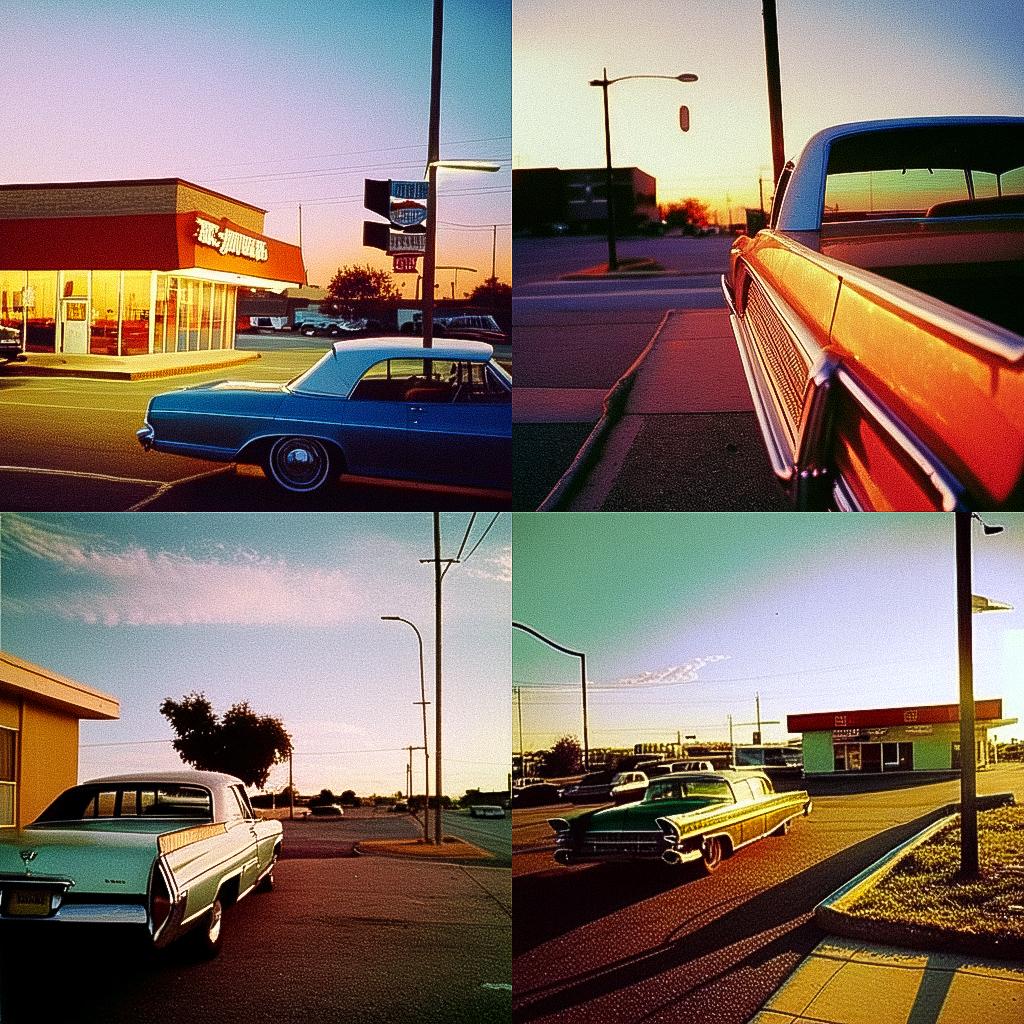 William Eggleston style, Midjourney Niji 4, render 1 of 4