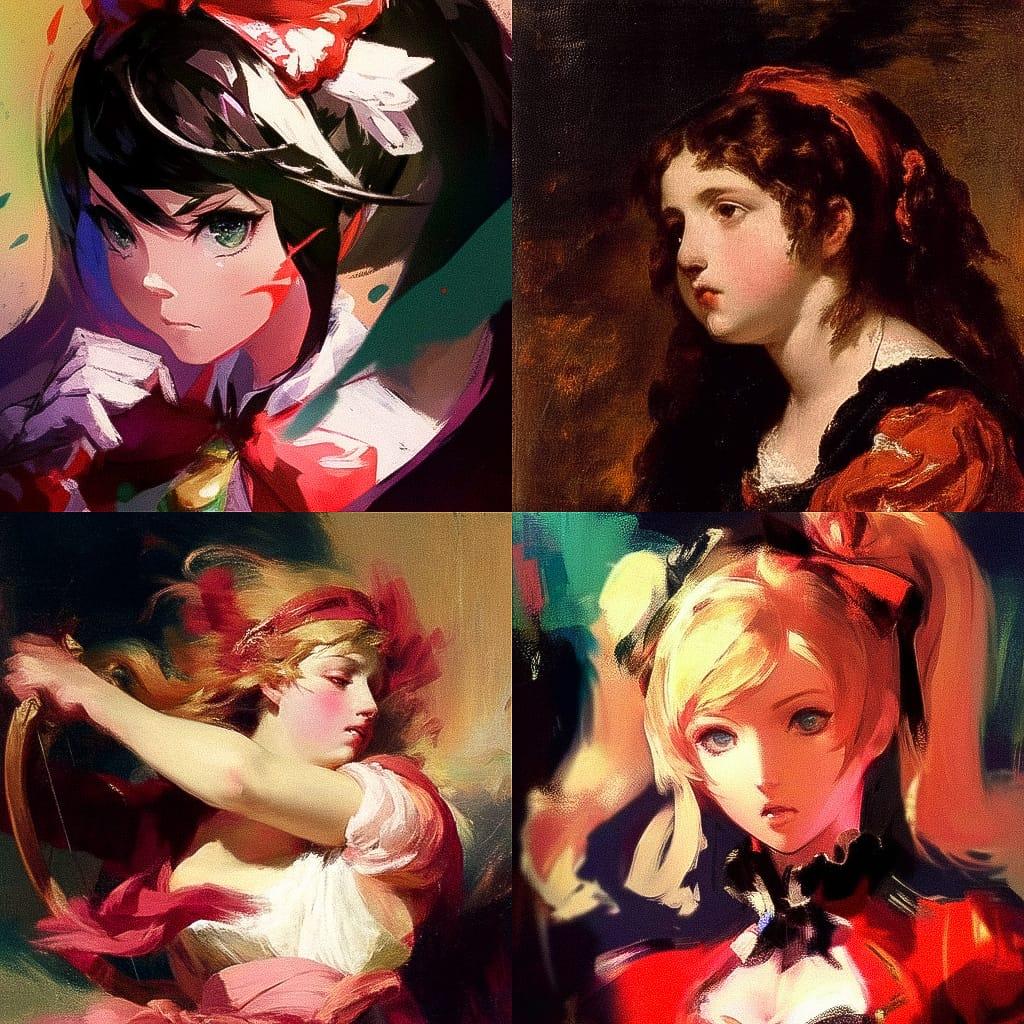 William Etty style, Midjourney Niji 4, render 1 of 4