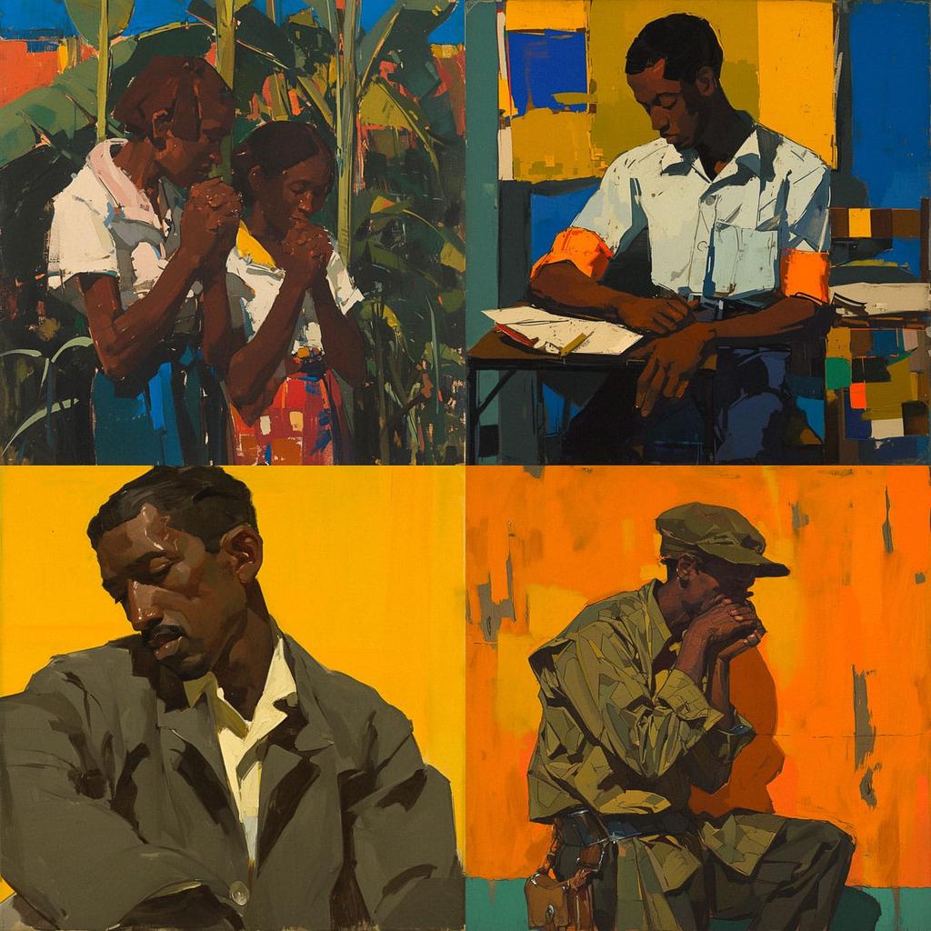 William H. Johnson style, Midjourney Niji 6, render 1 of 4