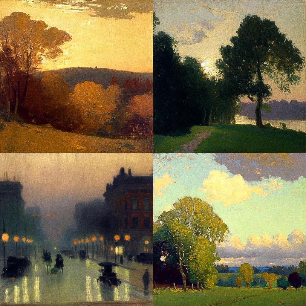 William Langson Lathrop style, Midjourney Niji 4, render 1 of 4