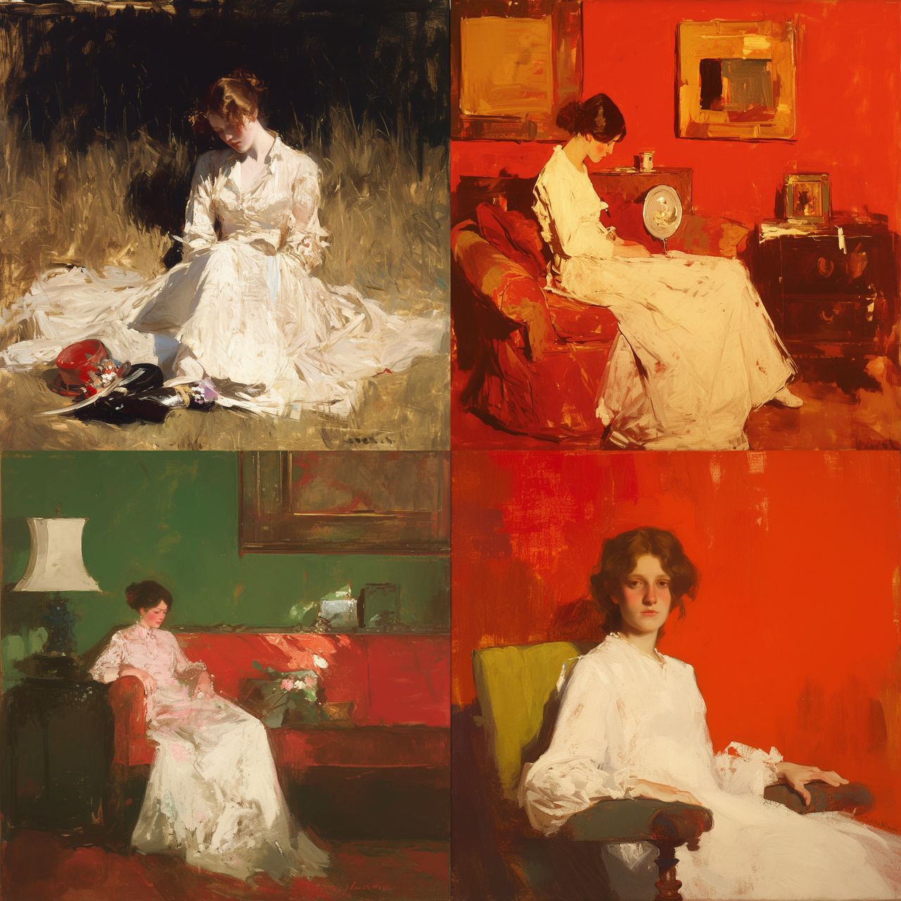 William Merritt Chase style, Midjourney Niji 6, render 1 of 4