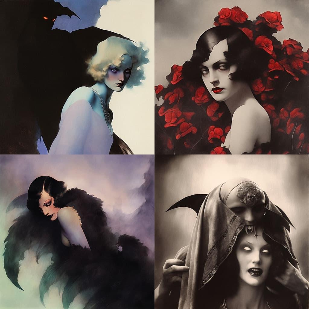 William Mortensen style, Midjourney Niji 5, render 1 of 4