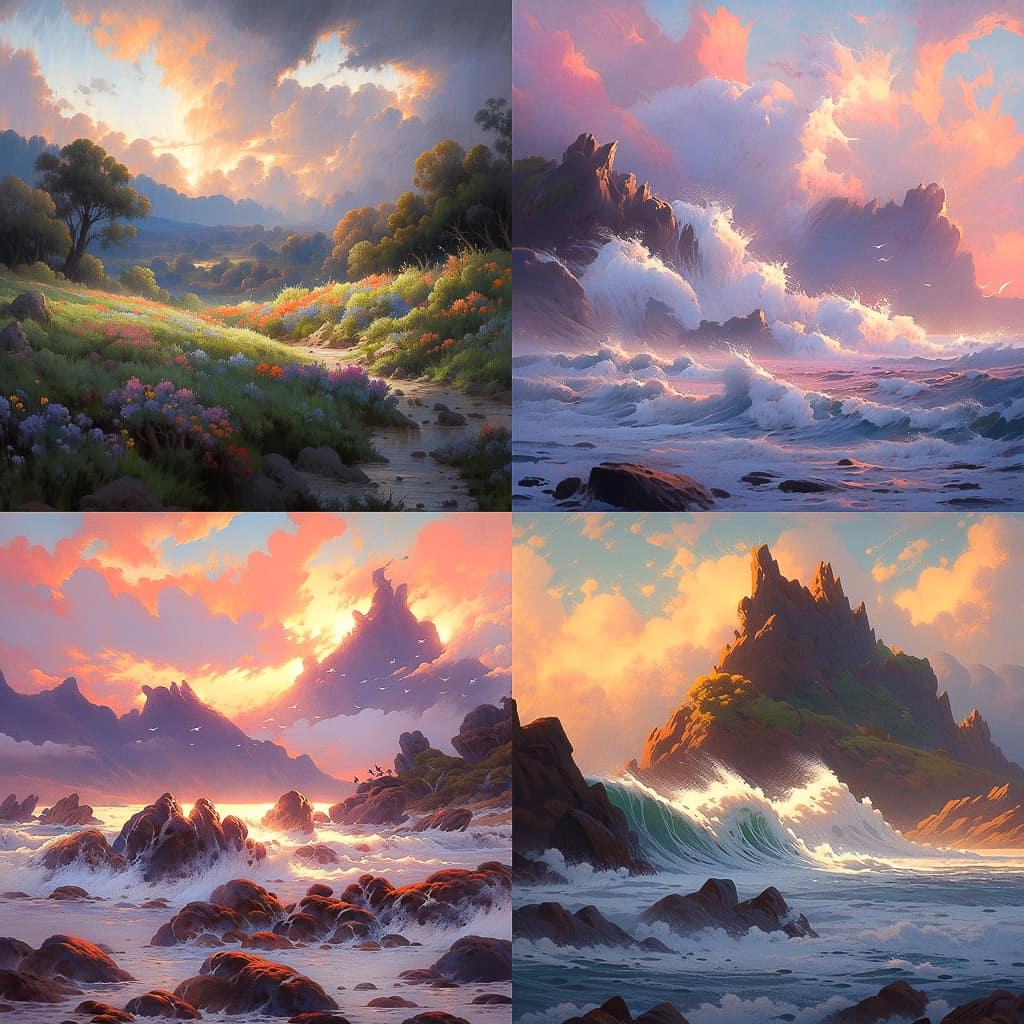 William Patino style, Midjourney Niji 5, render 1 of 4