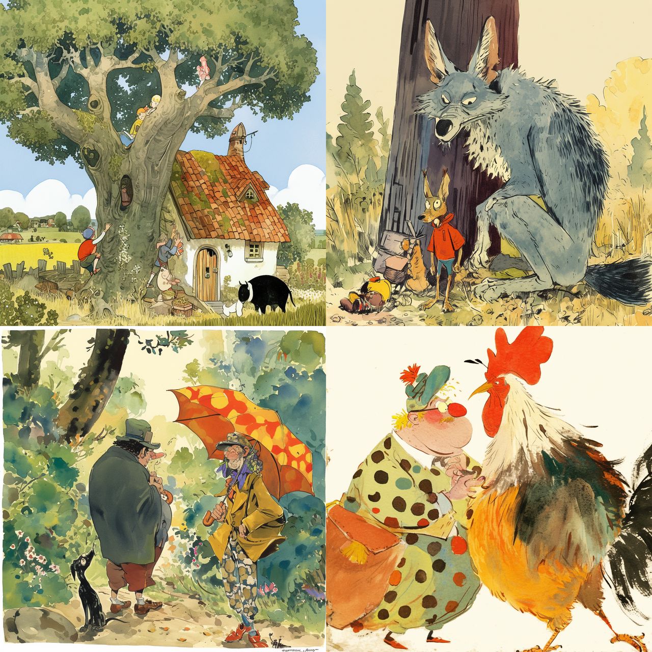 William Steig style, Midjourney Niji 6, render 1 of 4