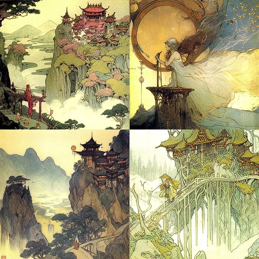 William Timlin style, Midjourney Niji 4, render 1 of 4