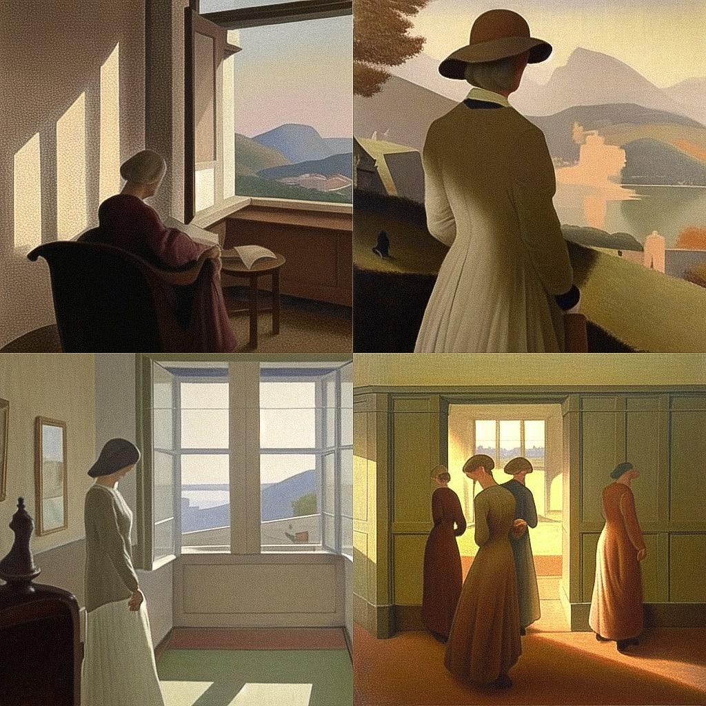 Winifred Knights style, Midjourney Niji 4, render 1 of 4