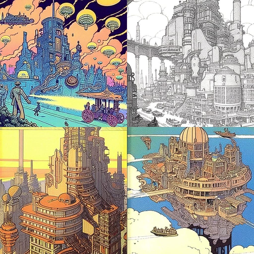 Winsor McCay style, Midjourney Niji 4, render 1 of 4