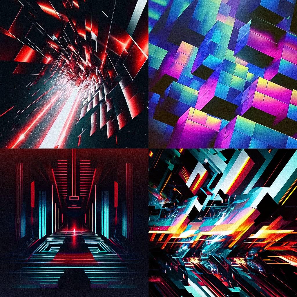 Wolfgang Weingart style, Midjourney Niji 4, render 1 of 4