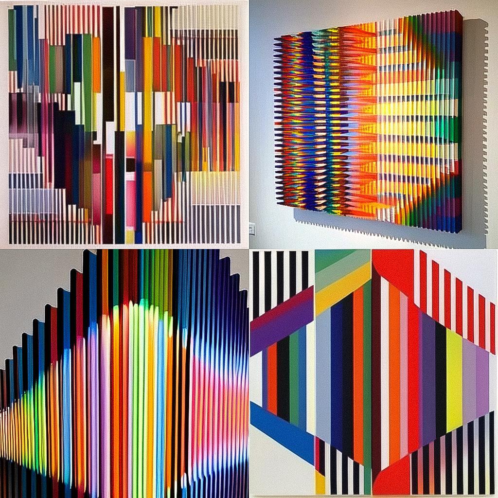 Yaacov Agam style, Midjourney Niji 4, render 1 of 4