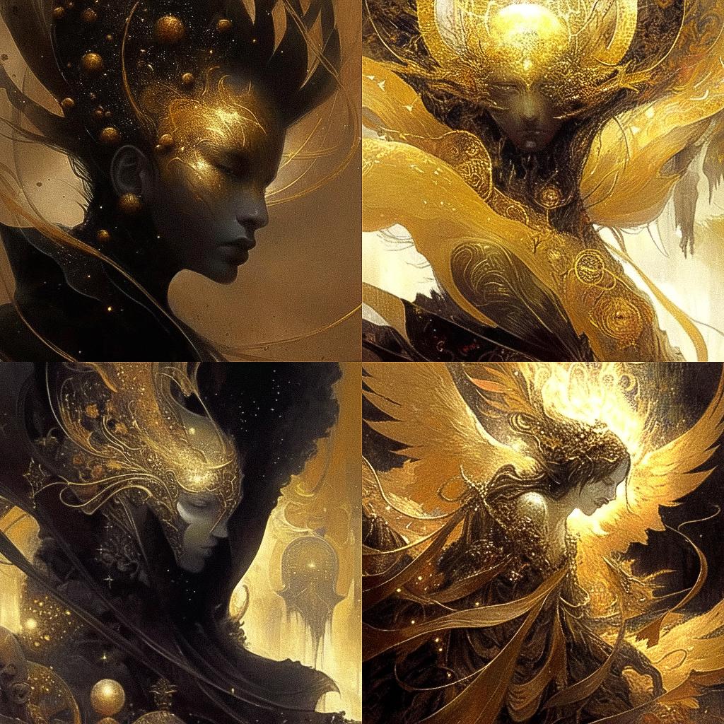 Yoann Lossel style, Midjourney Niji 4, render 1 of 4
