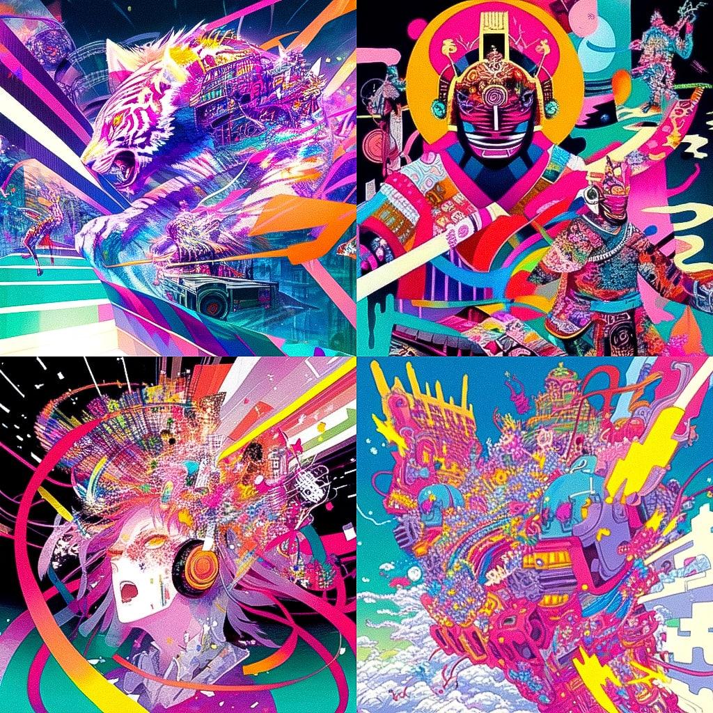 Yoh Nagao style, Midjourney Niji 4, render 1 of 4