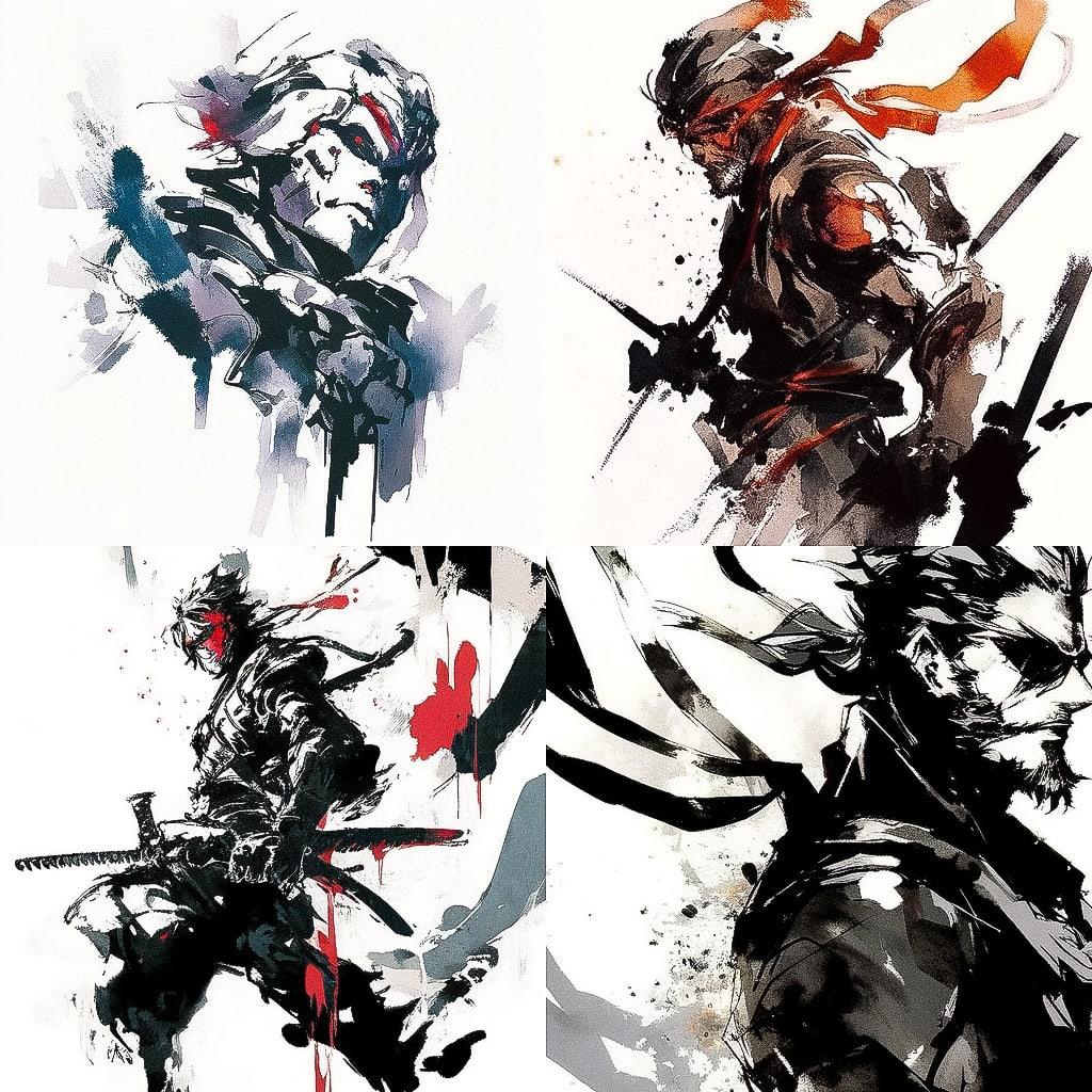 Yoji Shinkawa style, Midjourney Niji 4, render 1 of 4